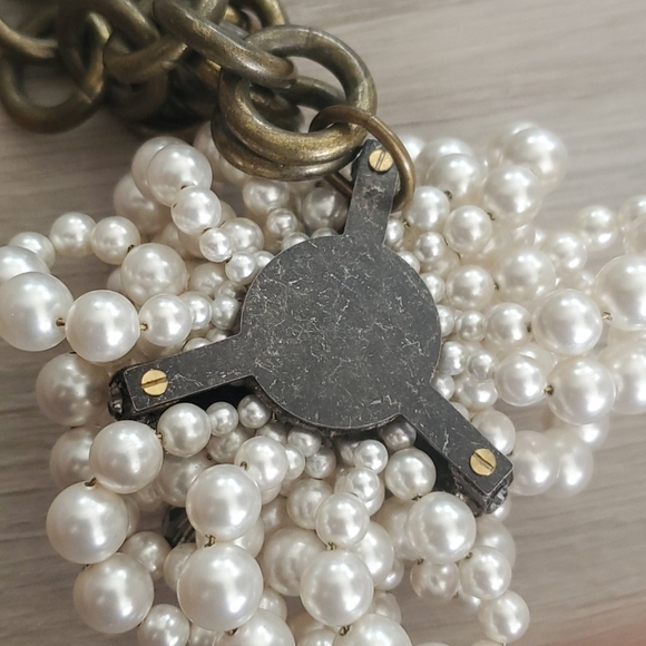 Lanvin mixed tone necklace with flower - Picture 10 of 11